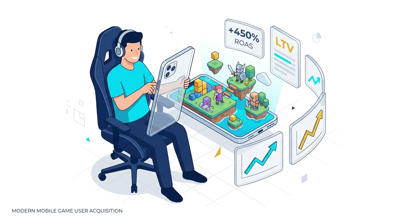Paradion Creative & Metrics Growth Illustration